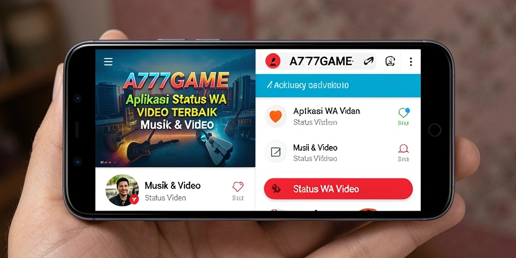 Tampilan antarmuka A777GAME yang intuitif untuk status WA video.