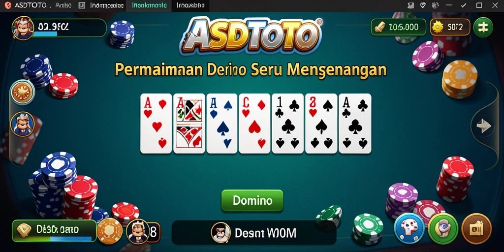 Screenshot utama ASDTOTO menampilkan antarmuka permainan Domino yang menarik.