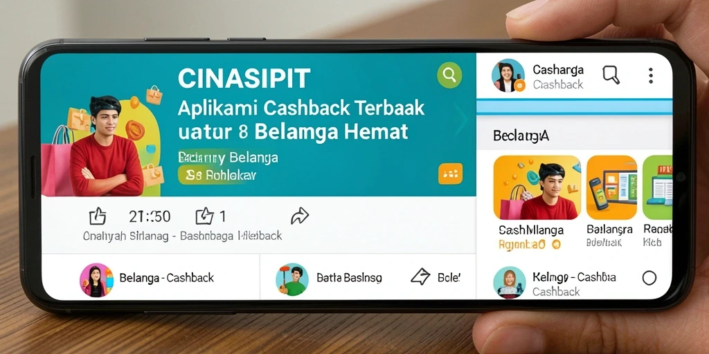 Tampilan antarmuka aplikasi Cashback CINASIPIT yang menarik dan mudah digunakan.