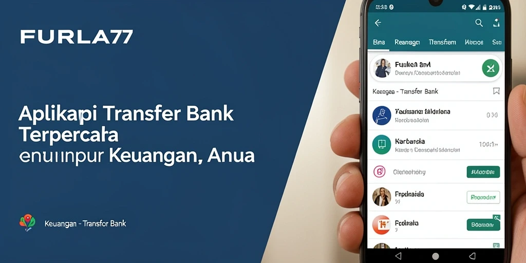 Tampilan antarmuka aplikasi FURLA77 dengan fungsi transfer bank yang mudah.