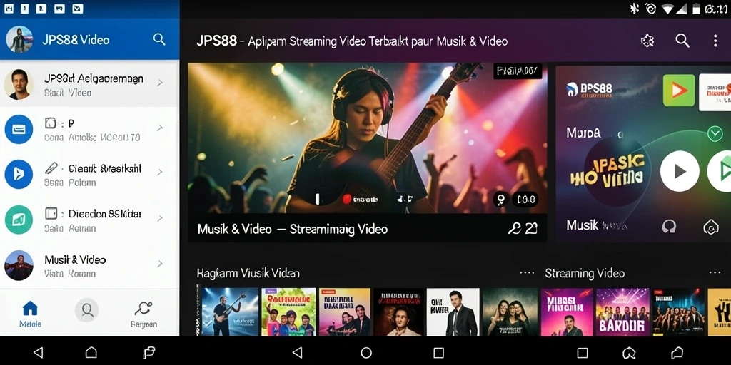 Antarmuka aplikasi JPS88 yang sederhana dan fungsional untuk Streaming Video.