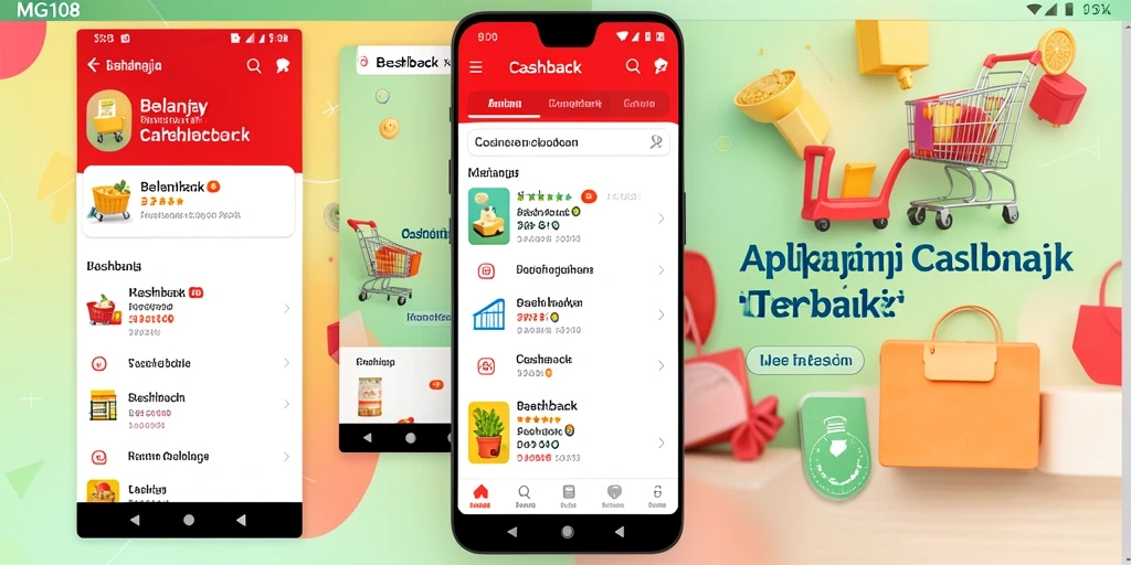 Antarmuka MG108 yang intuitif dengan fitur cashback yang menarik.